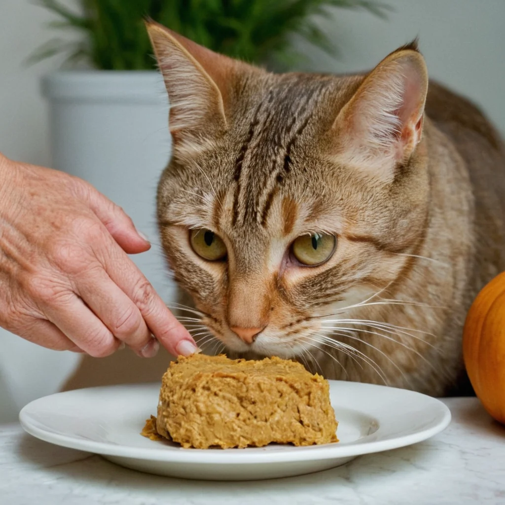 Gato mayor mirando curioso su nueva receta casera y natural Ternera Tierna con Brócoli y Quinoa